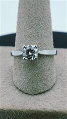 Lady's Platinum-Diamond Solitaire .70 CT. 999 Platinum 5.08g Size:5.5